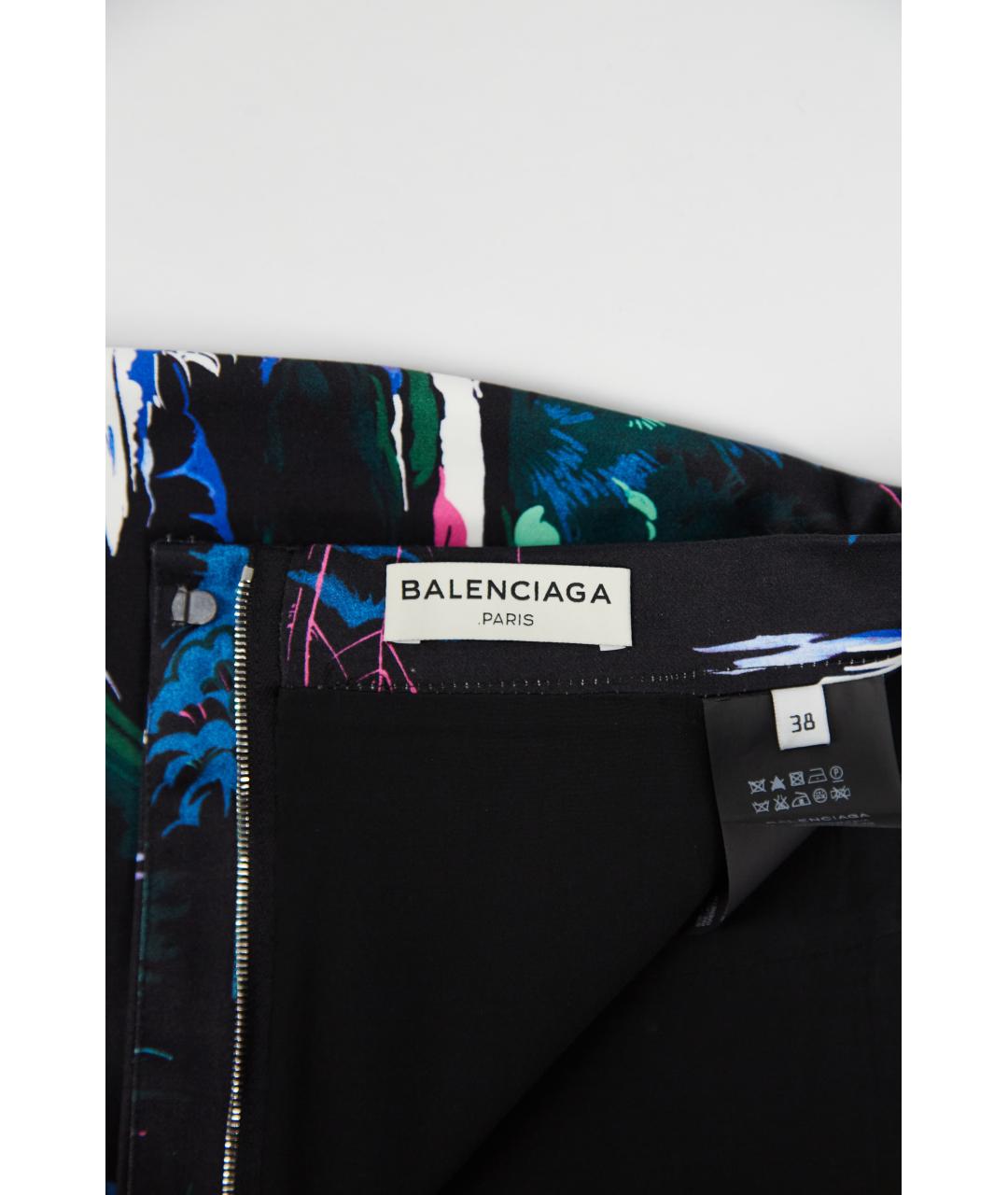 BALENCIAGA Черная хлопковая юбка мини, фото 6