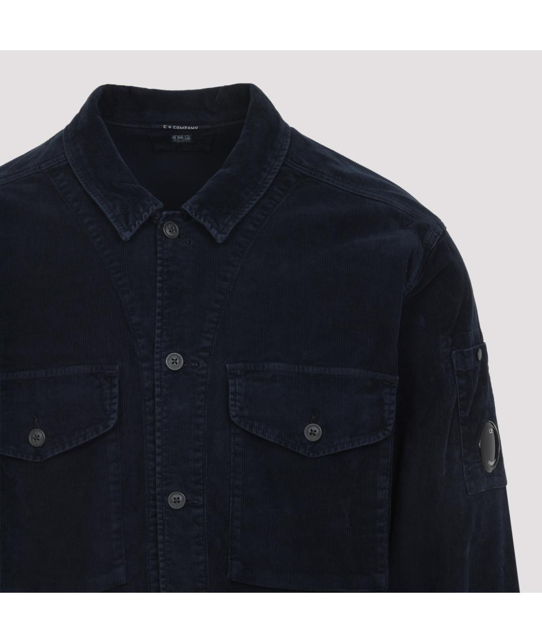 CP COMPANY Темно-синяя хлопковая кэжуал рубашка, фото 3