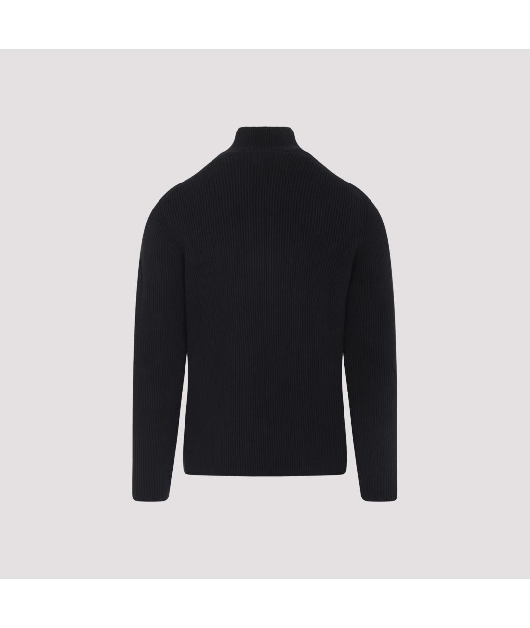 CP COMPANY Черное хлопковое поло с длинным рукавом, фото 2