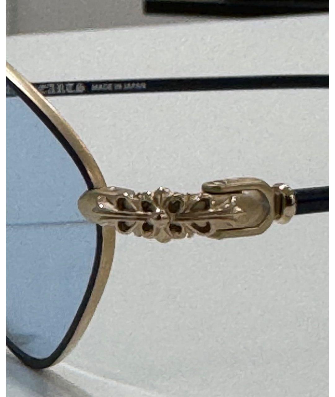 CHROME HEARTS Голубые металлические солнцезащитные очки, фото 3