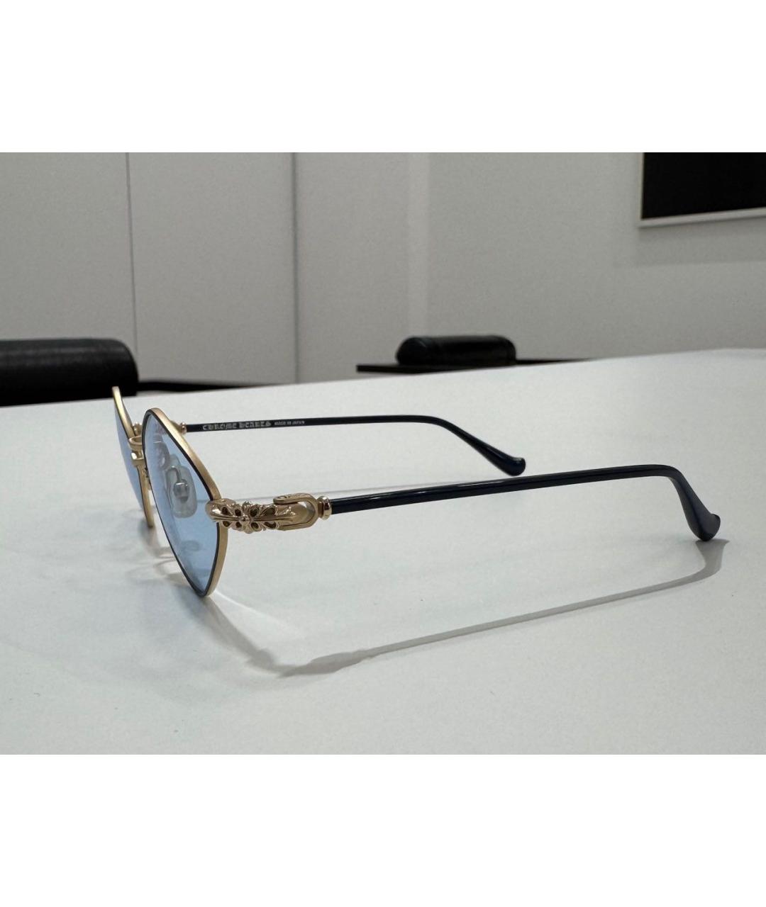 CHROME HEARTS Голубые металлические солнцезащитные очки, фото 2