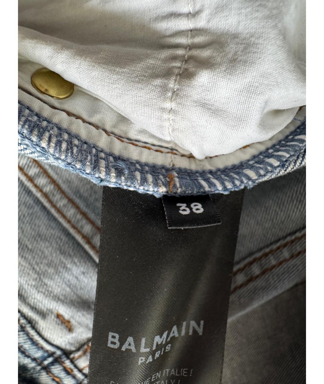 BALMAIN Голубые прямые джинсы, фото 7