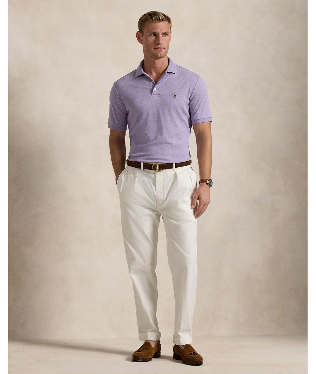 POLO RALPH LAUREN Хлопковое поло с коротким рукавом, фото 5