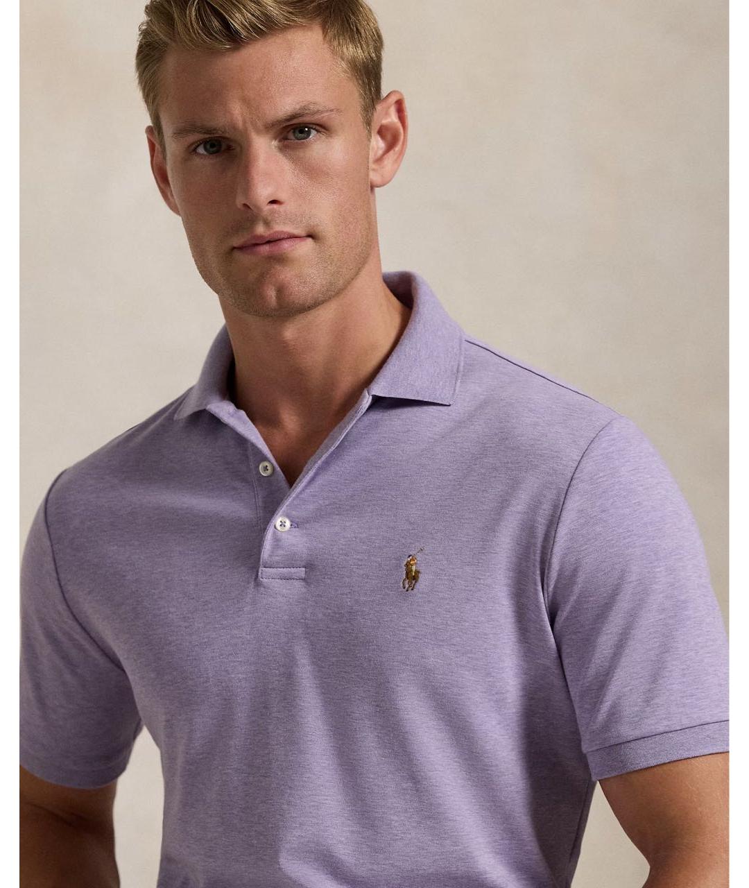 POLO RALPH LAUREN Хлопковое поло с коротким рукавом, фото 4