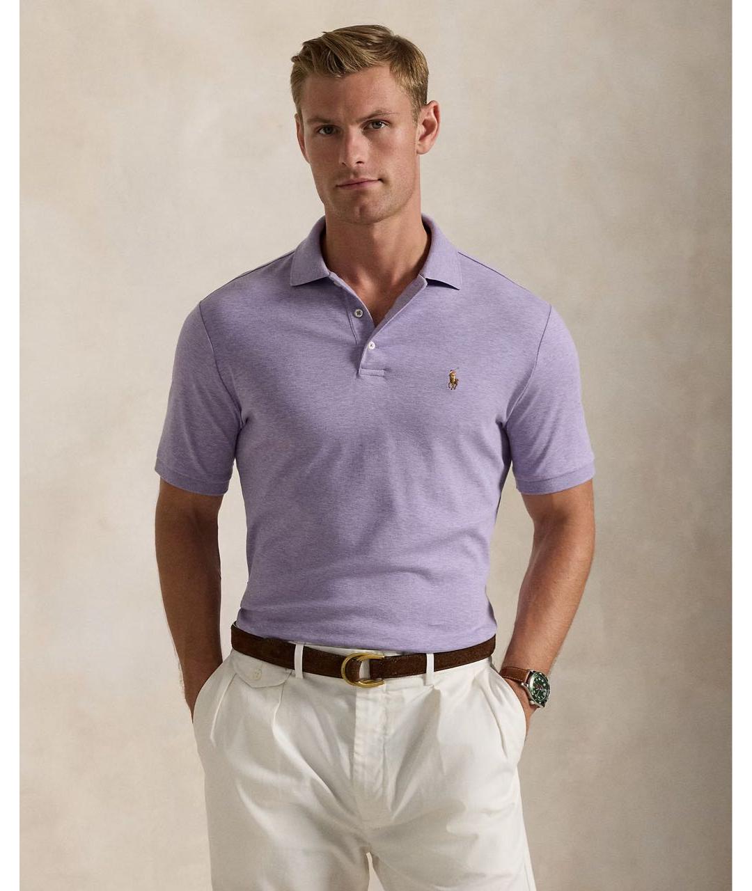 POLO RALPH LAUREN Хлопковое поло с коротким рукавом, фото 3
