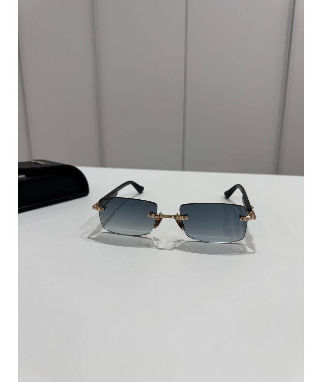 CHROME HEARTS Голубые металлические солнцезащитные очки, фото 4