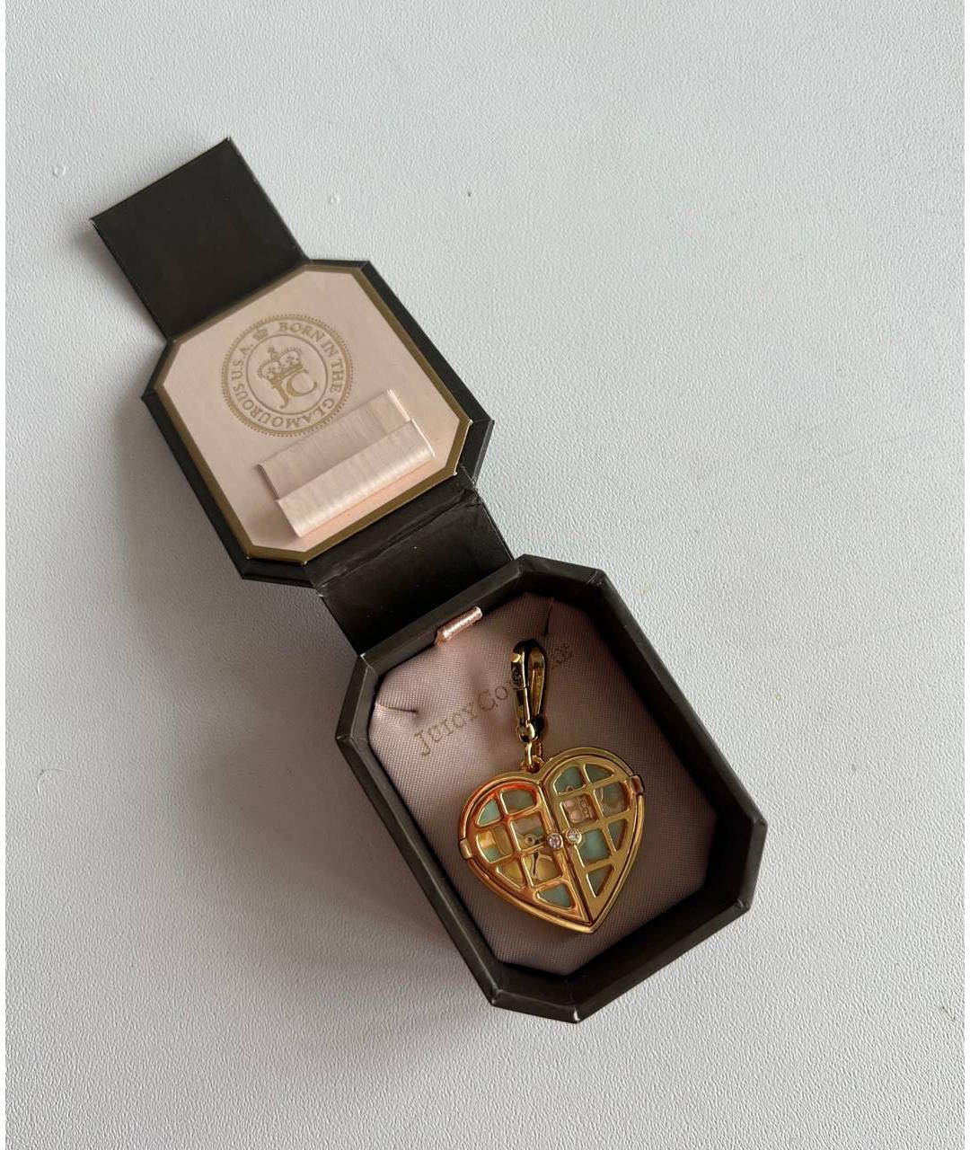 JUICY COUTURE Золотая латунная подвеска, фото 2