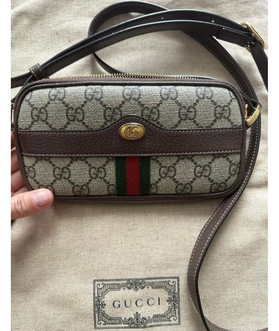 GUCCI Коричневая сумка через плечо, фото 3