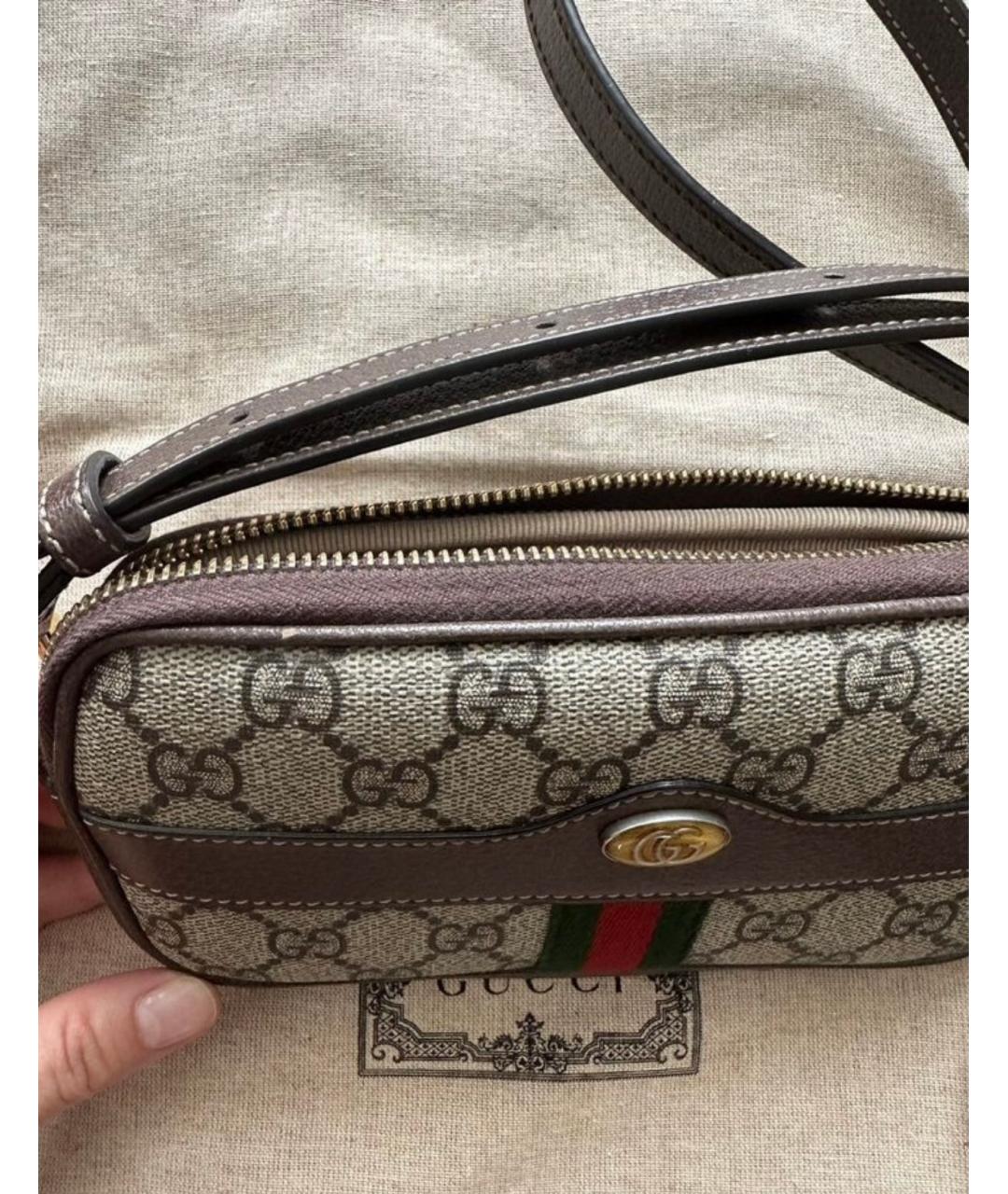 GUCCI Коричневая сумка через плечо, фото 4
