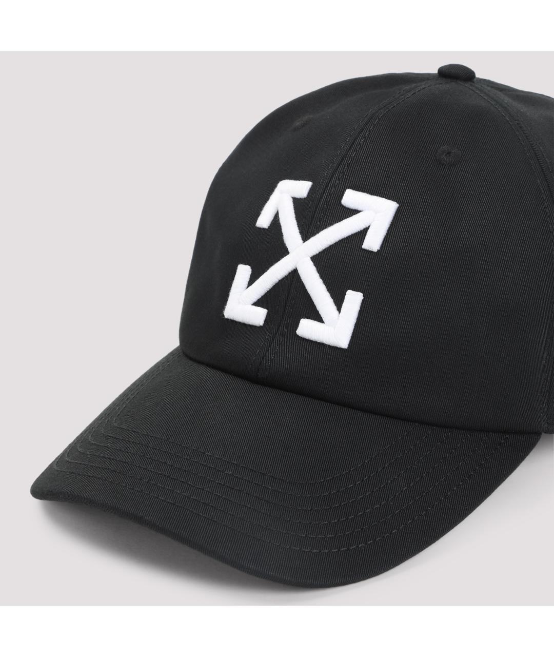 OFF-WHITE Черная хлопковая кепка/бейсболка, фото 3