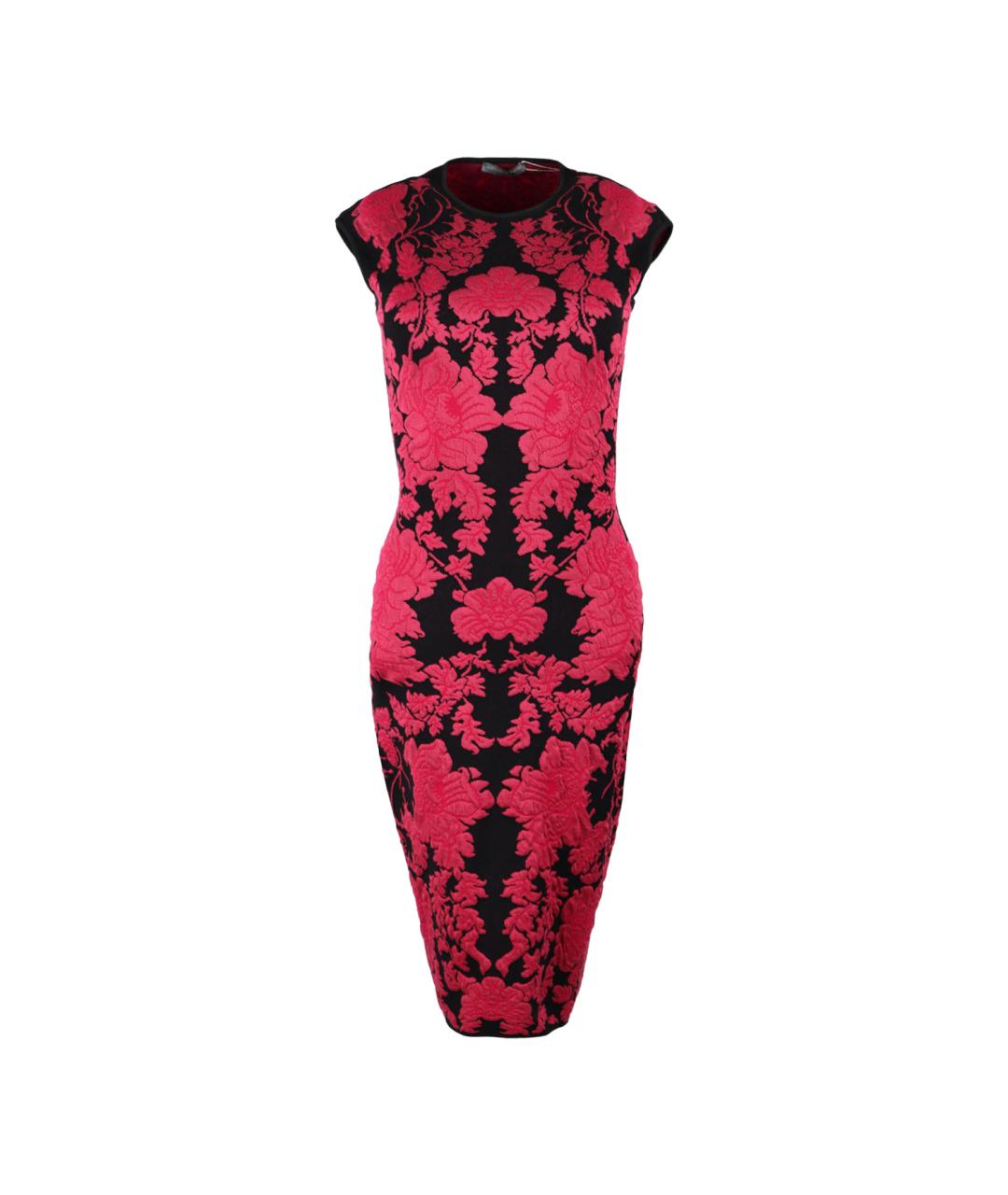 ALEXANDER MCQUEEN Мульти вискозное коктейльное платье, фото 1