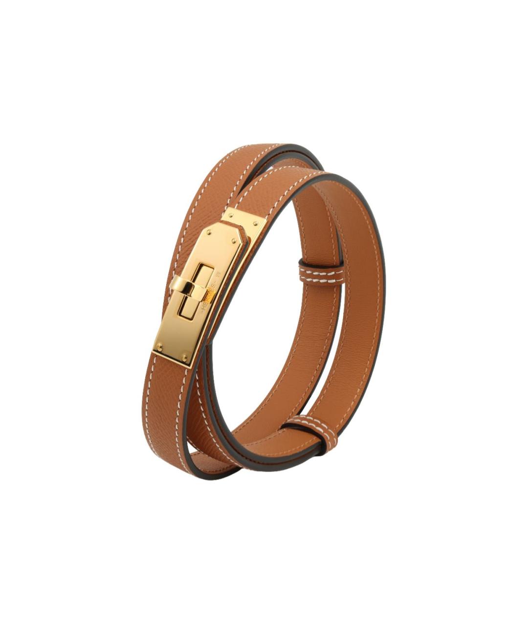 HERMES Оранжевый кожаный ремень, фото 3