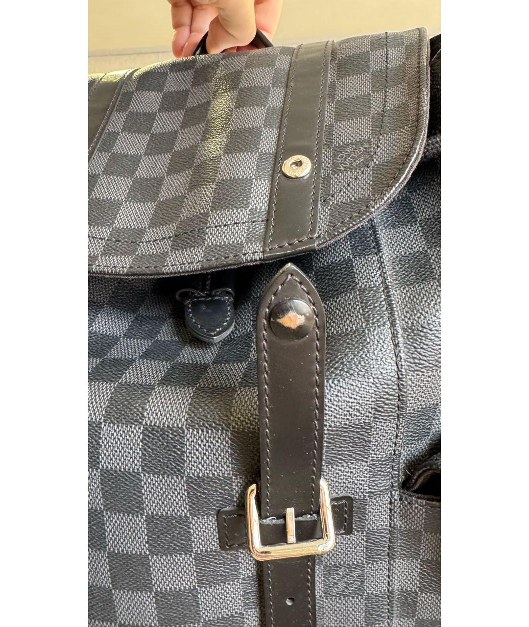 LOUIS VUITTON Черный рюкзак, фото 5