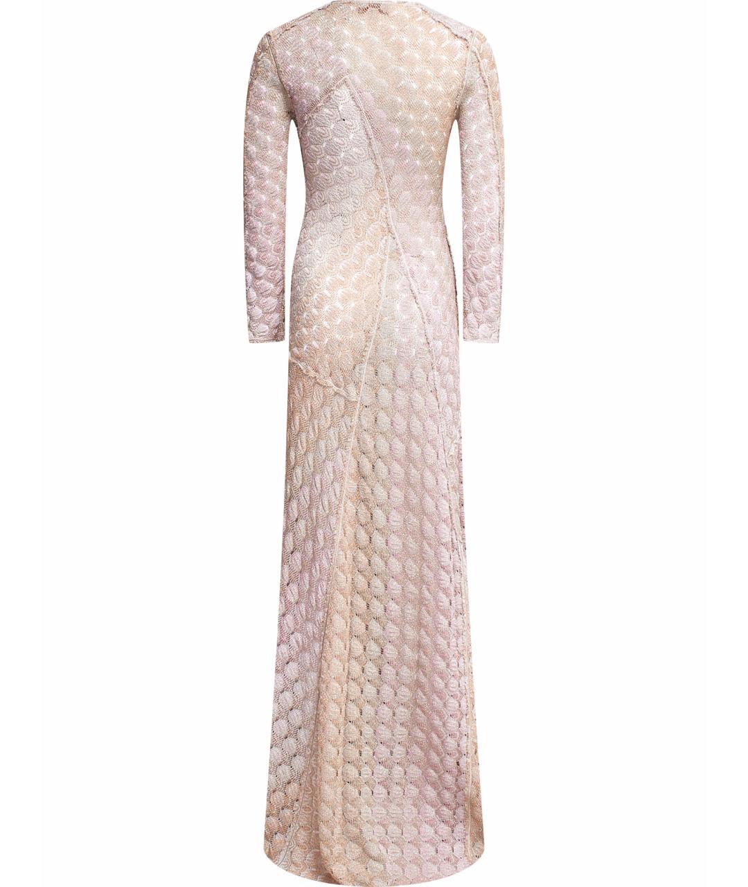 MISSONI Золотое вискозное повседневное платье, фото 2