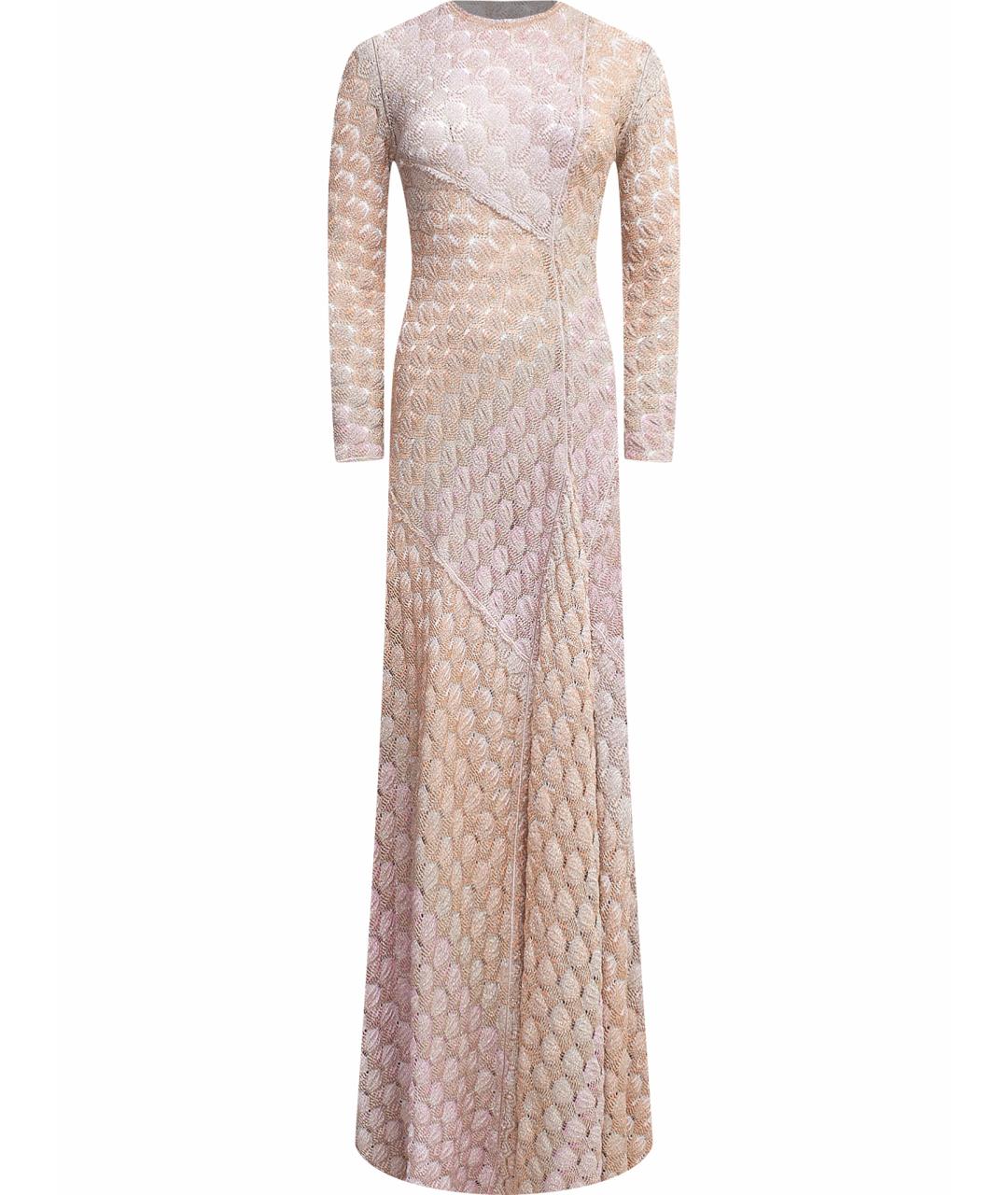 MISSONI Золотое вискозное повседневное платье, фото 1