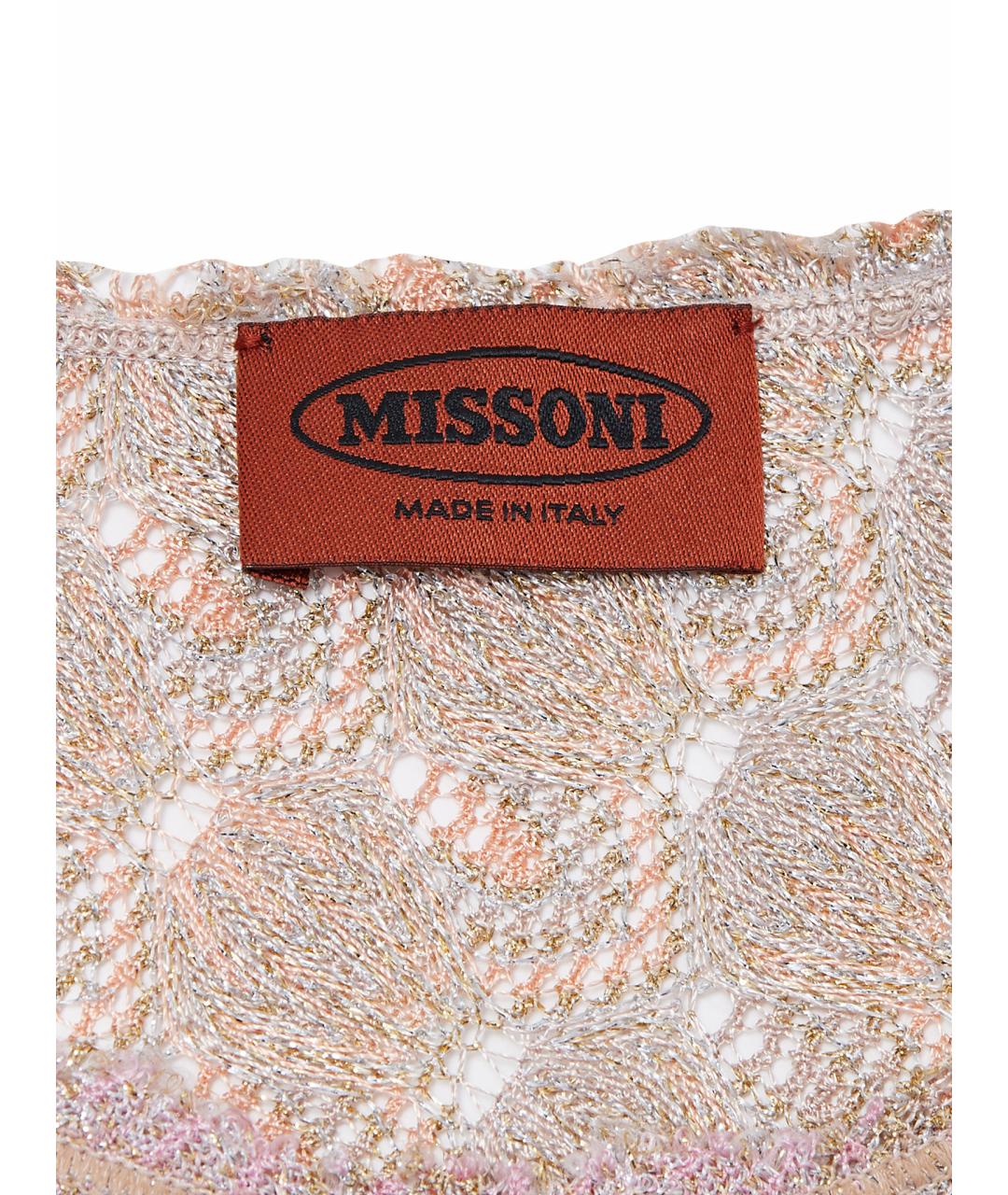 MISSONI Золотое вискозное повседневное платье, фото 3