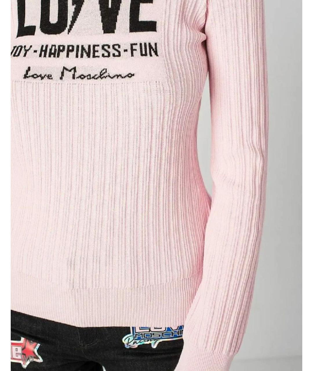 LOVE MOSCHINO Розовый вискозный джемпер / свитер, фото 5
