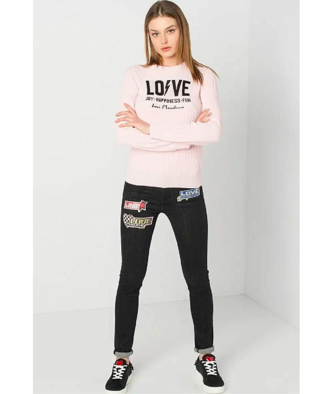LOVE MOSCHINO Розовый вискозный джемпер / свитер, фото 2