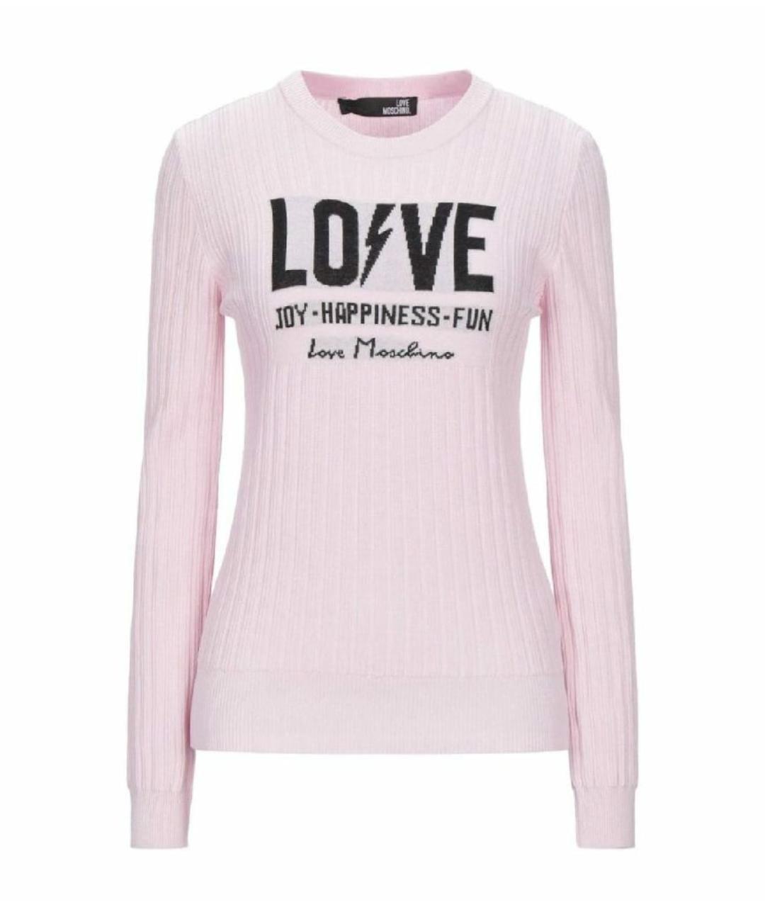 LOVE MOSCHINO Розовый вискозный джемпер / свитер, фото 1
