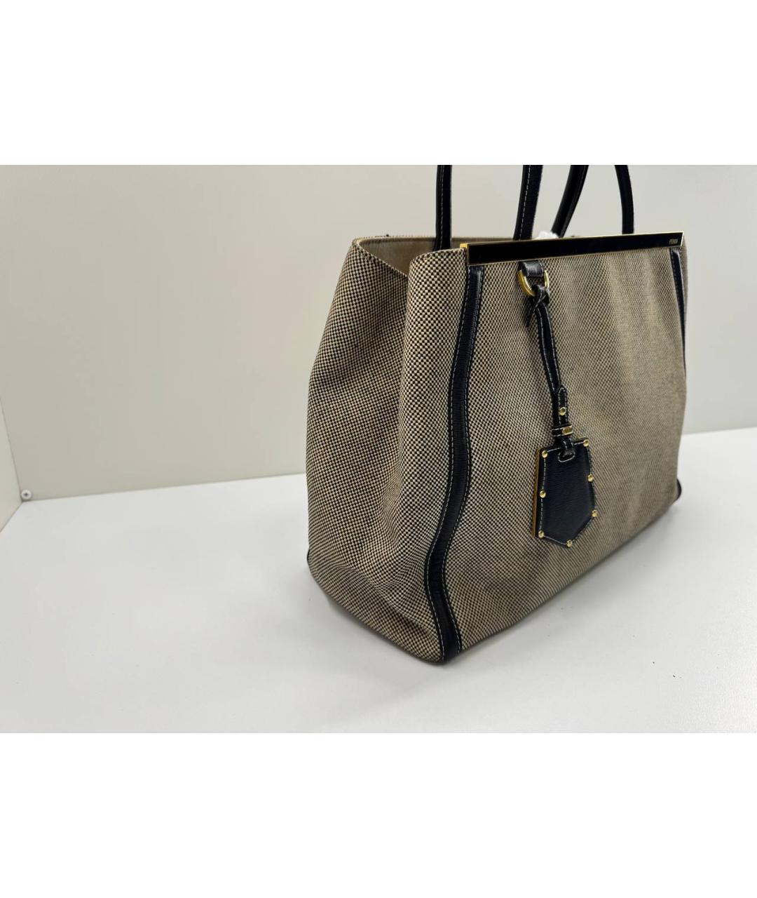 FENDI Бежевая сумка тоут, фото 5