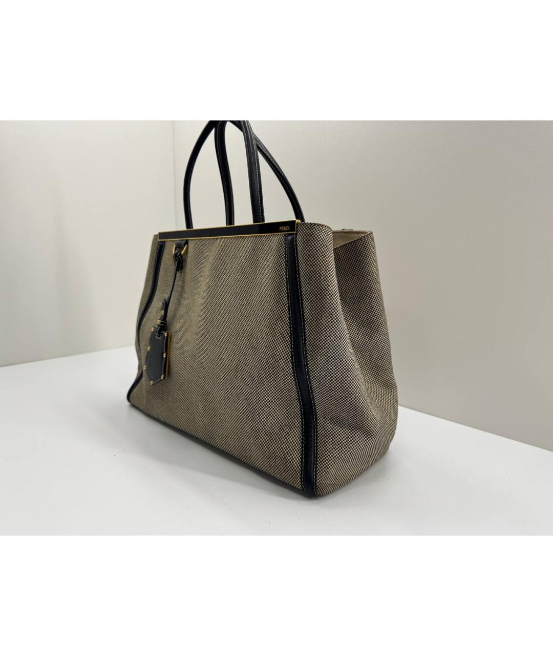 FENDI Бежевая сумка тоут, фото 4