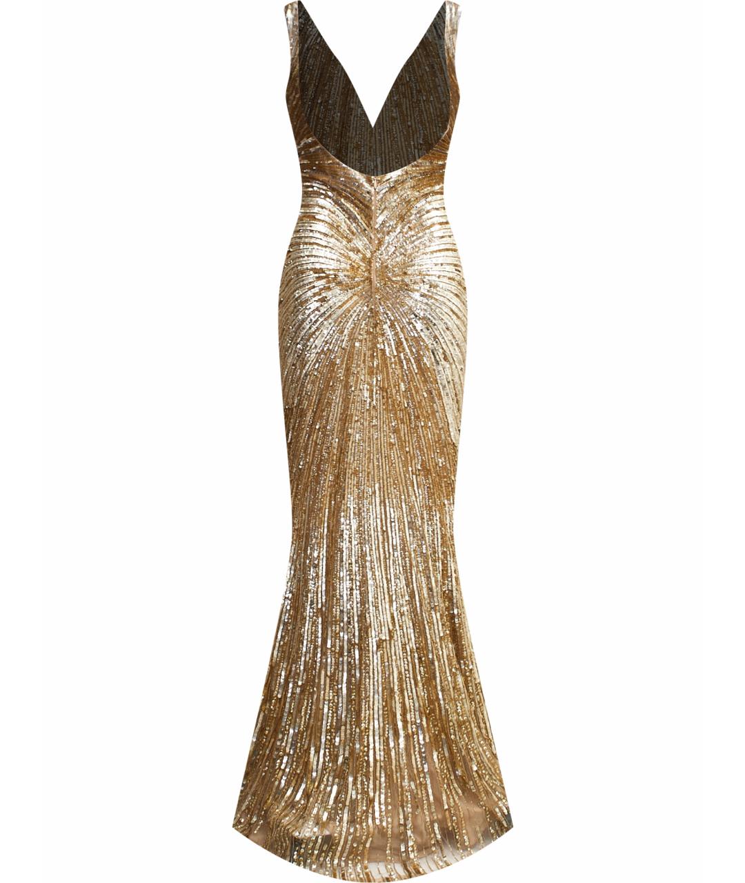 ELIE SAAB Золотое шелковое вечернее платье, фото 2