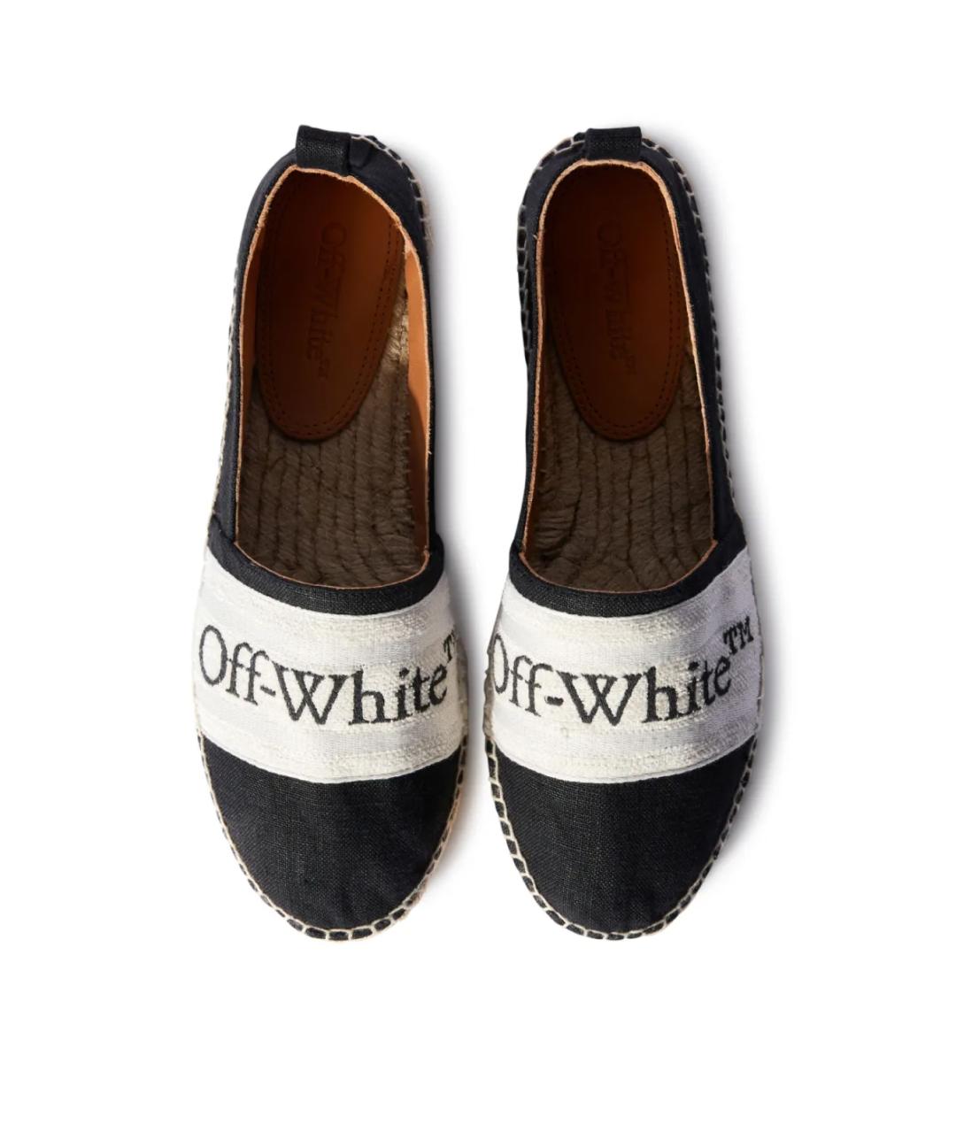 OFF-WHITE Черные балетки, фото 4