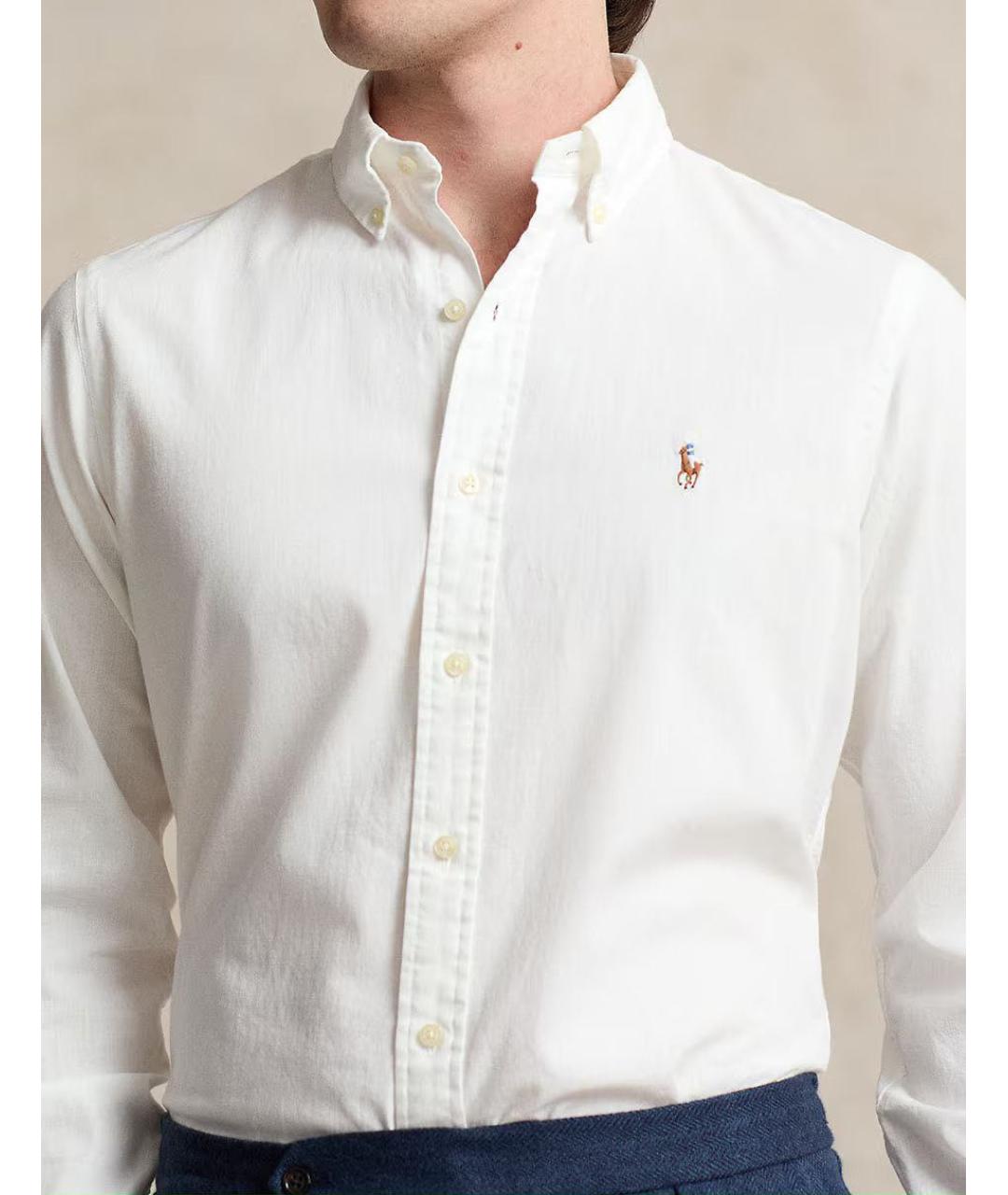 POLO RALPH LAUREN Белая хлопковая кэжуал рубашка, фото 5