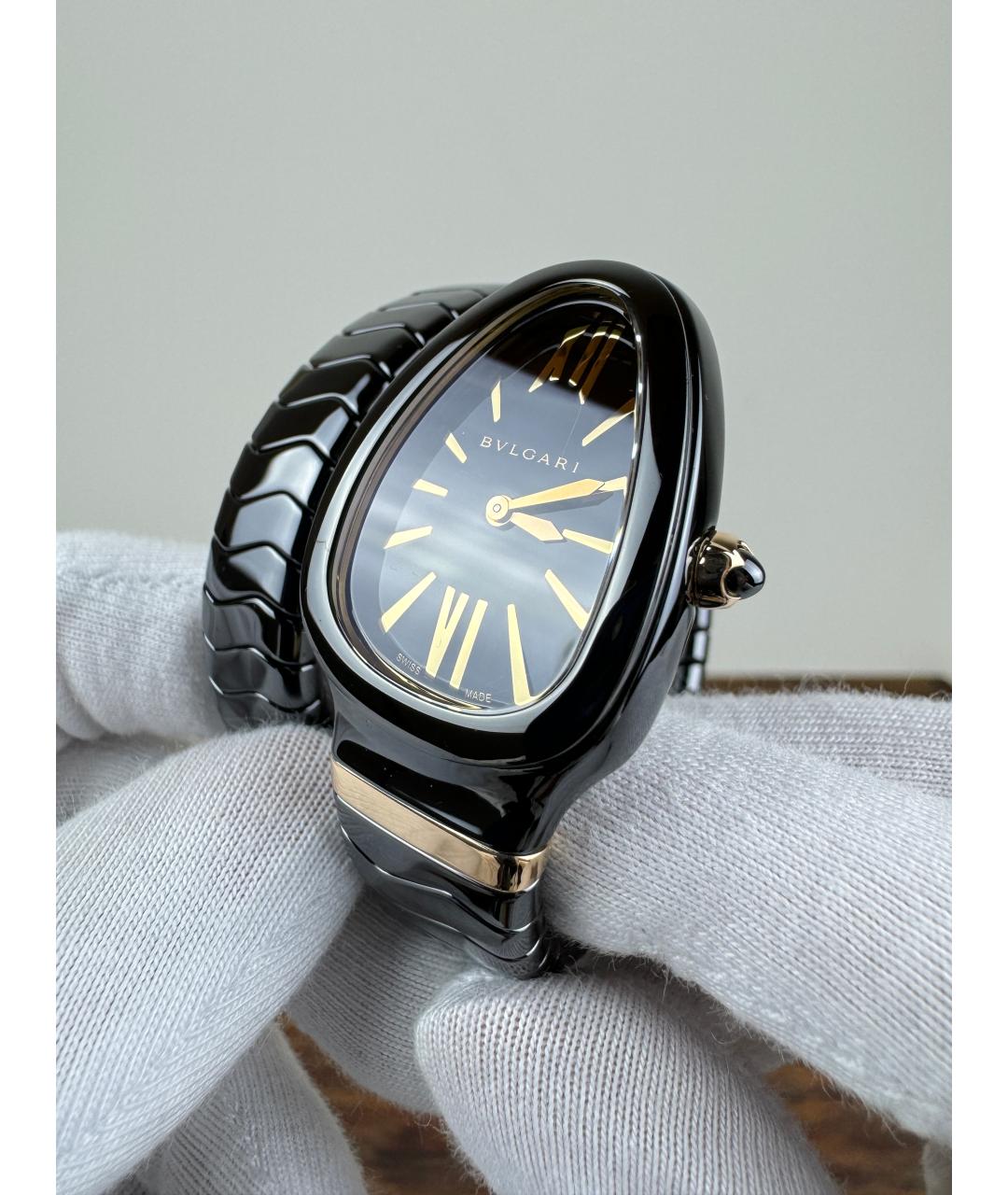 BVLGARI Черные керамические часы, фото 2