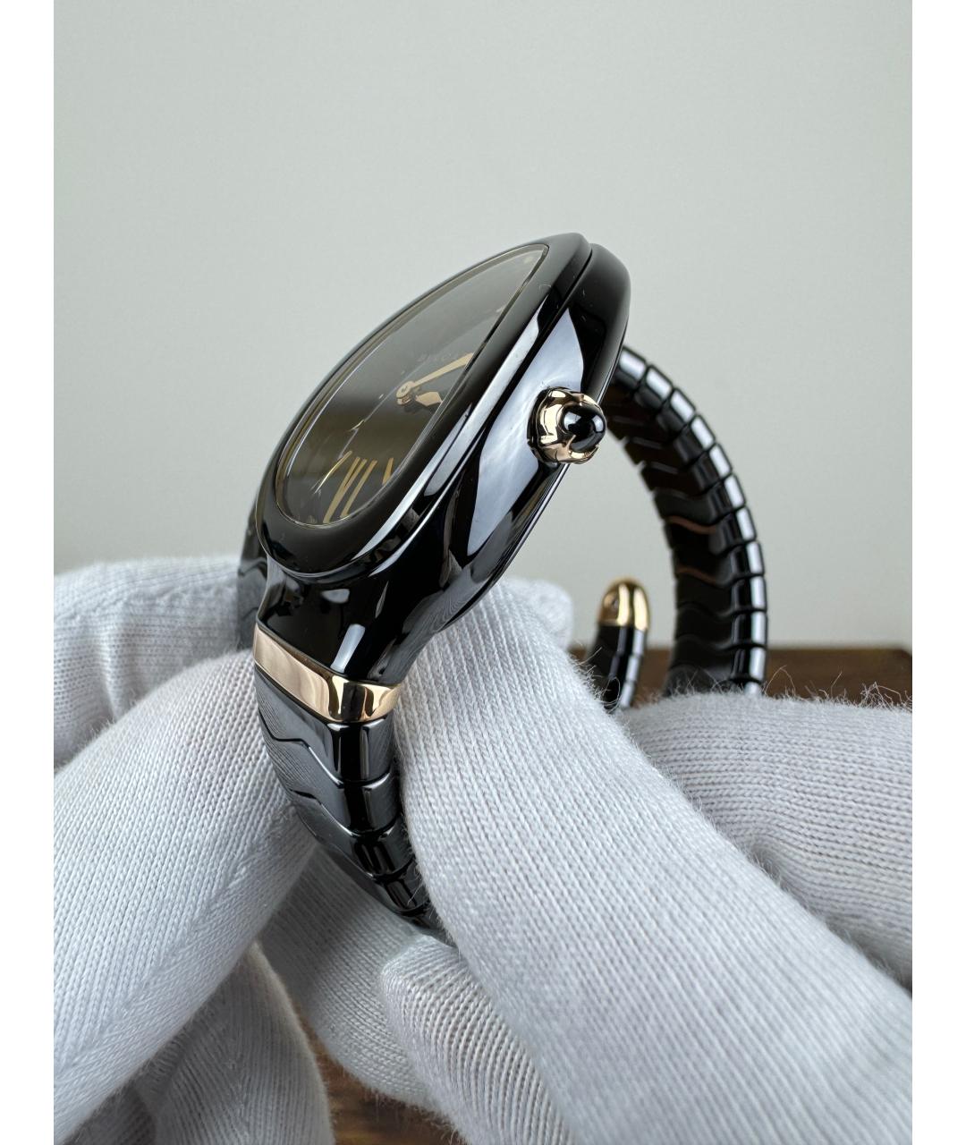 BVLGARI Черные керамические часы, фото 4