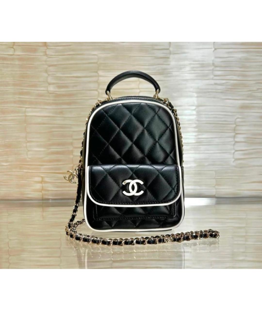 CHANEL Черная кожаная сумка через плечо, фото 2