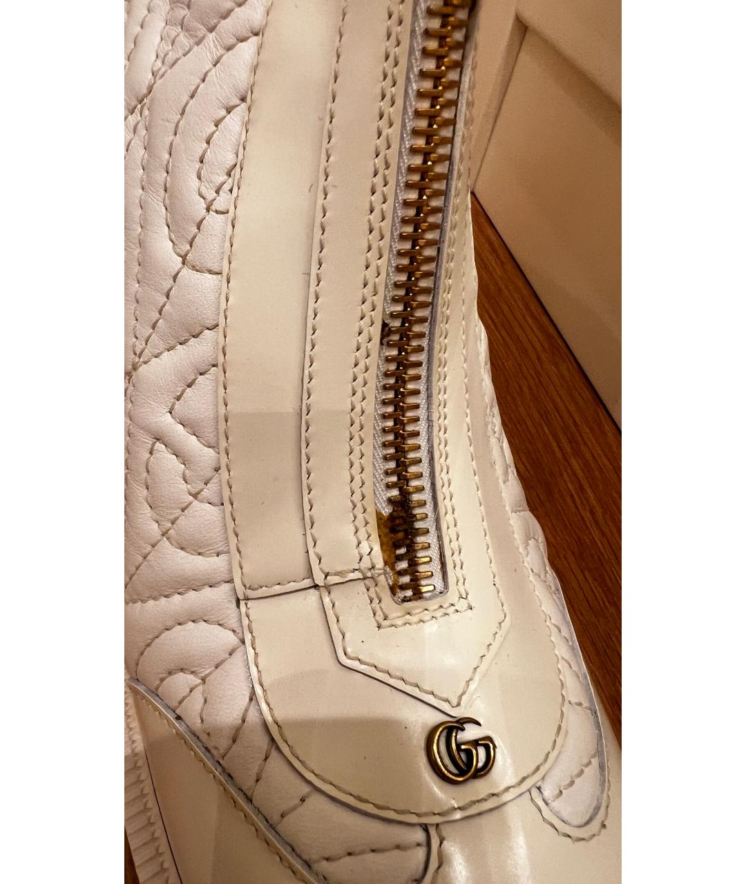GUCCI Бежевые кожаные ботинки, фото 7