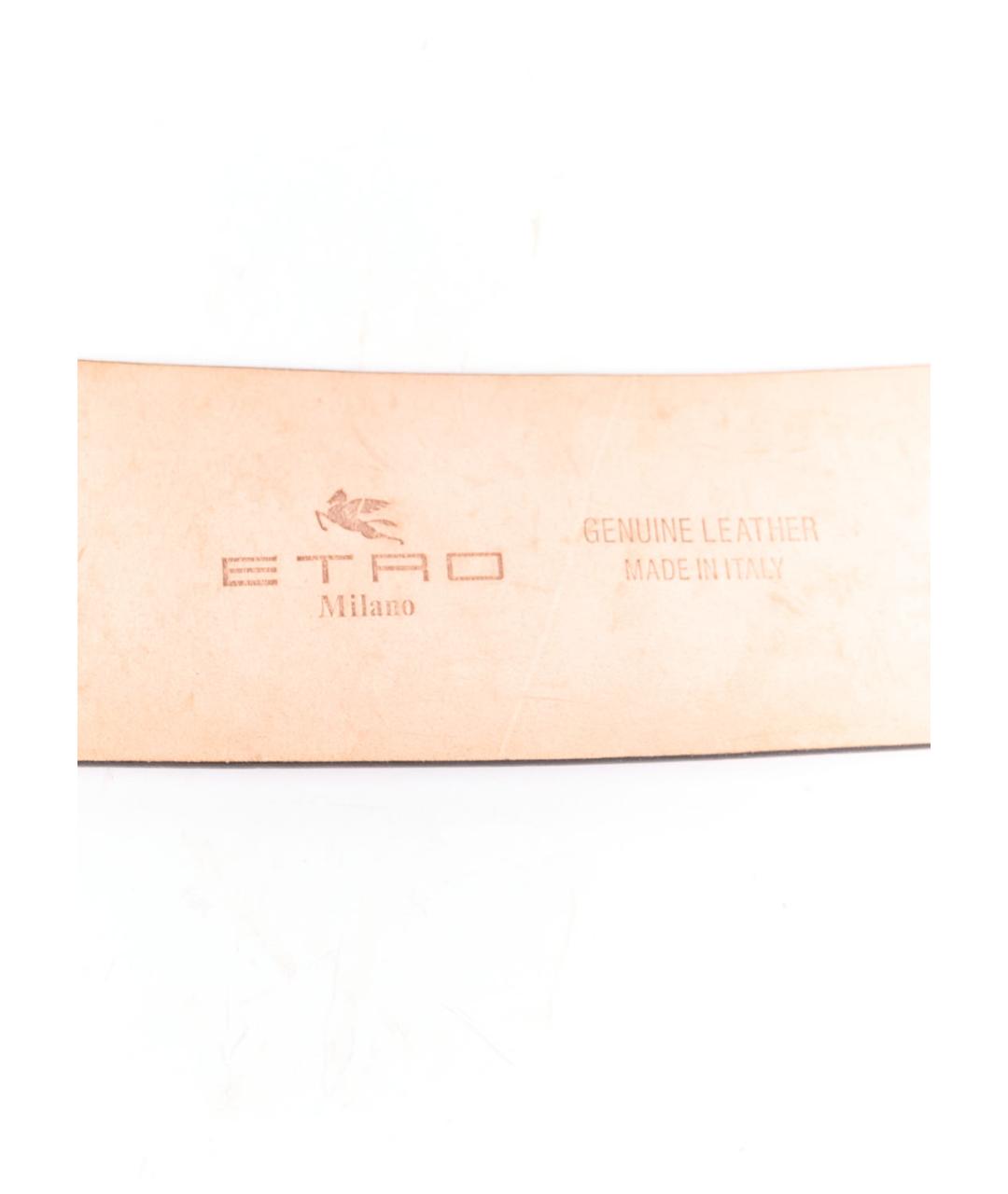 ETRO Черный кожаный ремень, фото 3