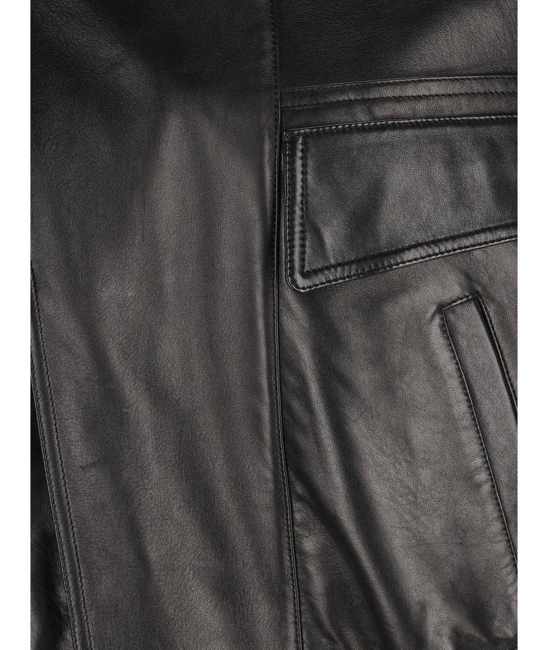 SAINT LAURENT Черная кожаная куртка, фото 4
