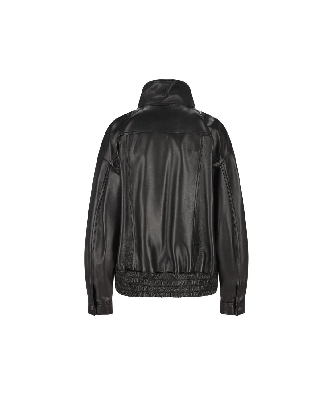 SAINT LAURENT Черная кожаная куртка, фото 5