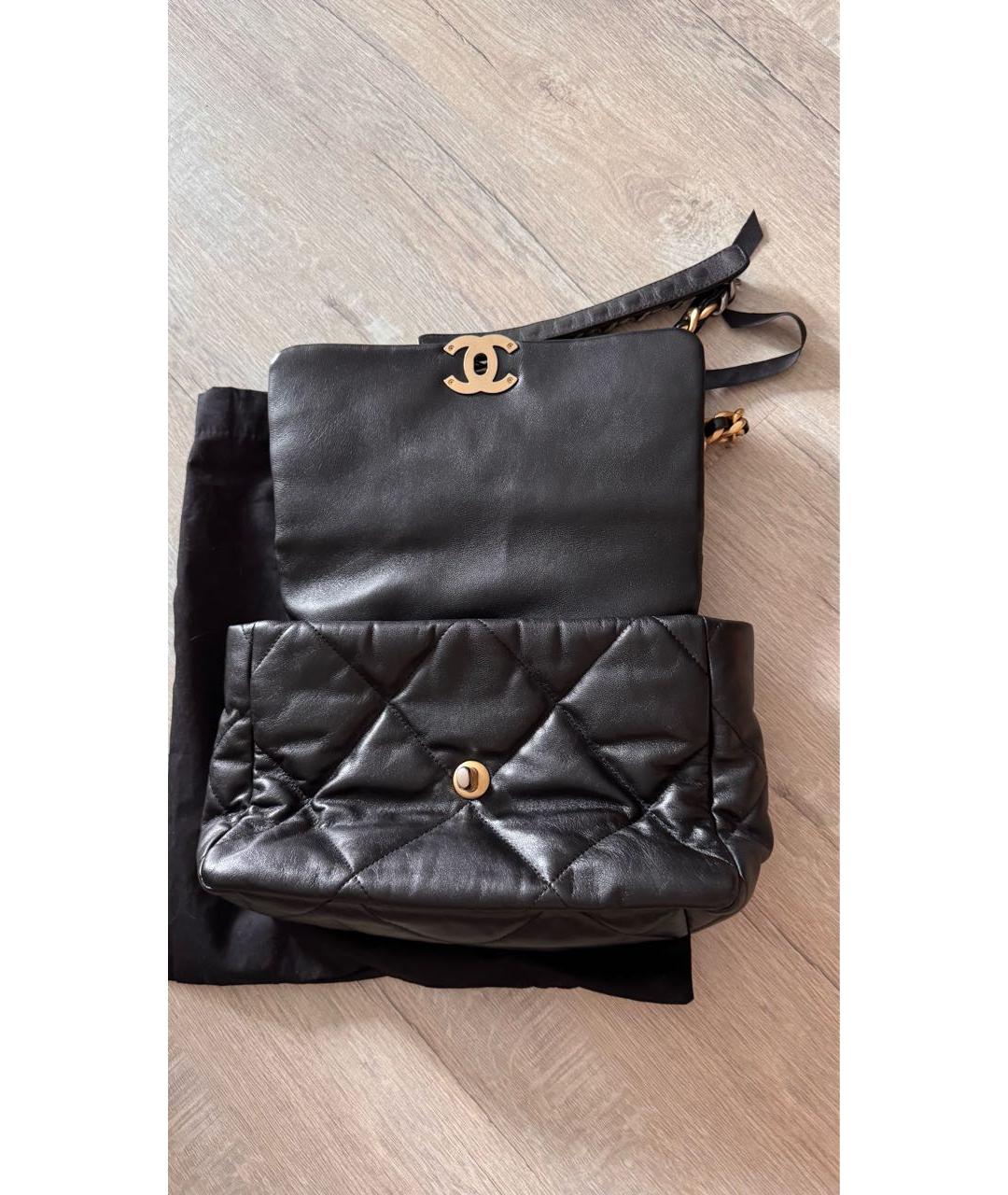 CHANEL Черная кожаная сумка через плечо, фото 6