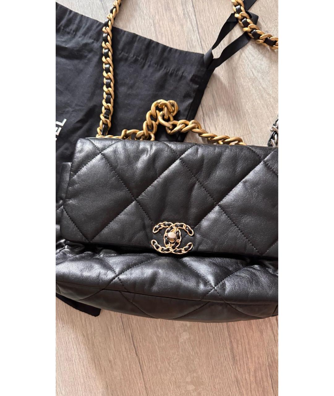 CHANEL Черная кожаная сумка через плечо, фото 3