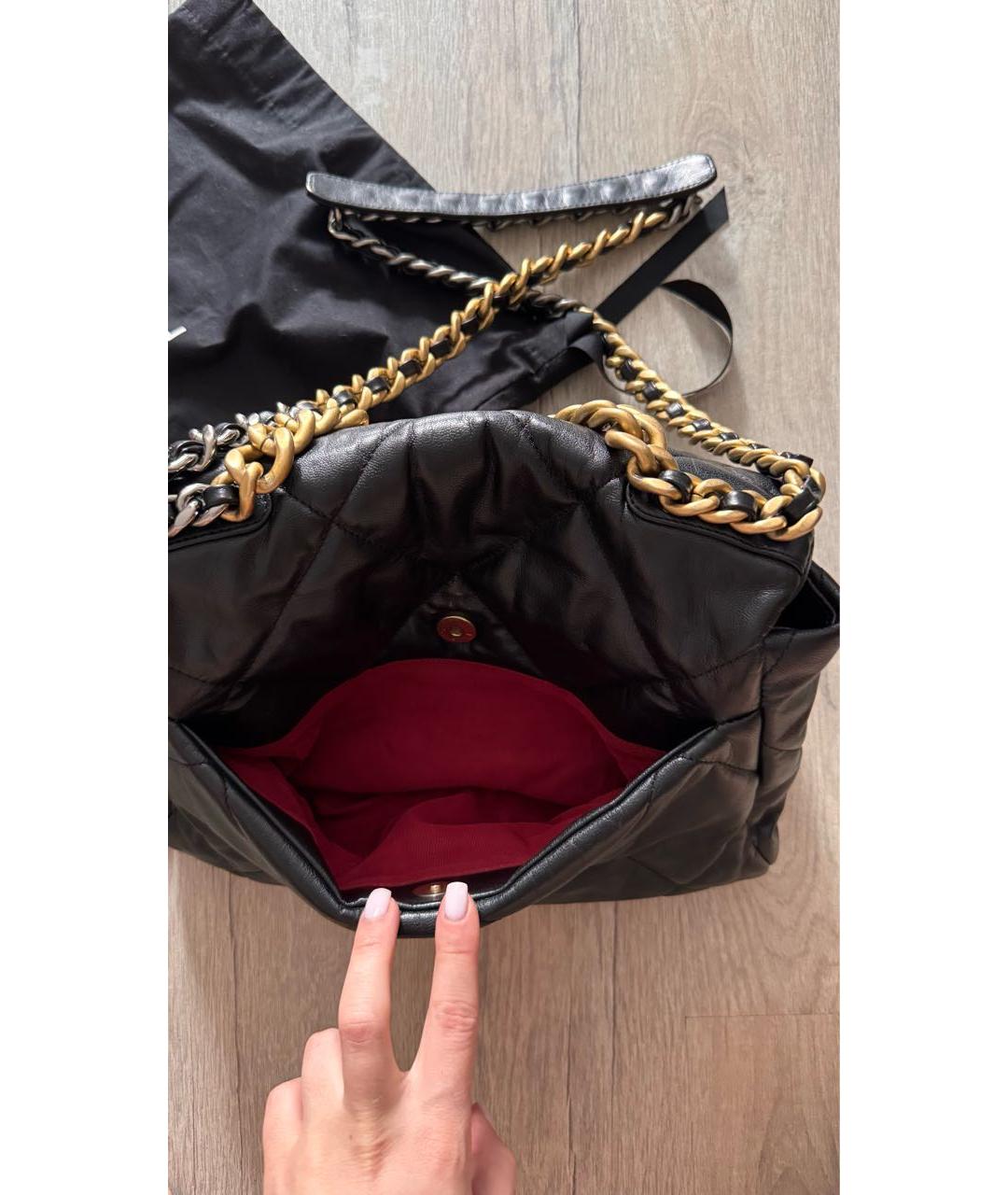 CHANEL Черная кожаная сумка через плечо, фото 5