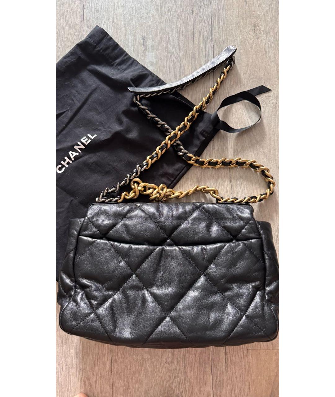 CHANEL Черная кожаная сумка через плечо, фото 4