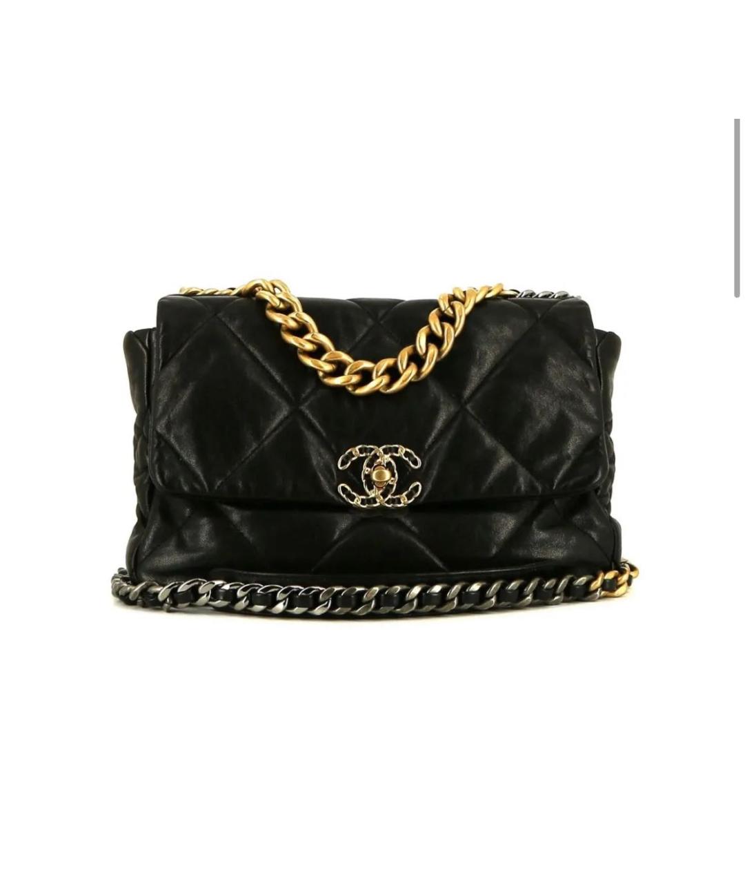 CHANEL Черная кожаная сумка через плечо, фото 7