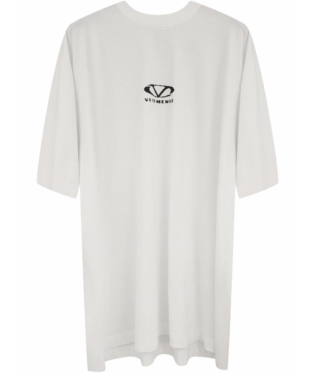 VETEMENTS Белая хлопковая футболка, фото 1
