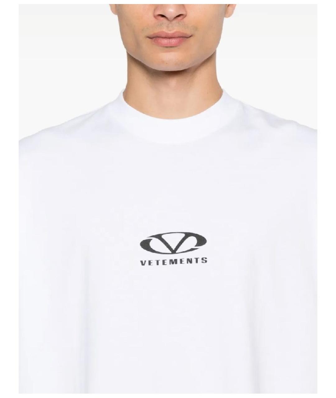 VETEMENTS Белая хлопковая футболка, фото 4