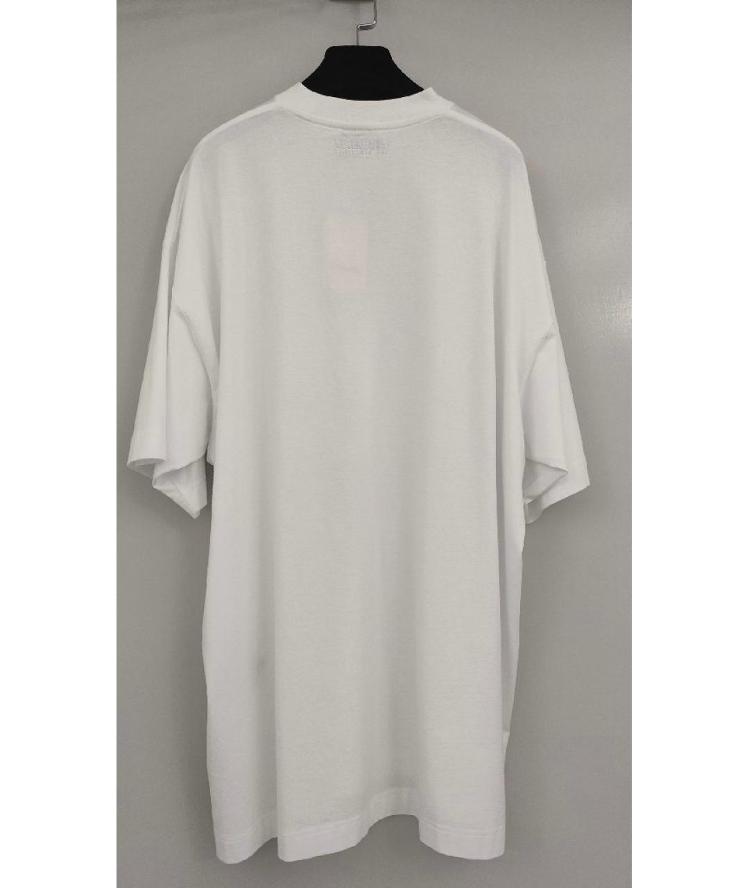VETEMENTS Белая хлопковая футболка, фото 2