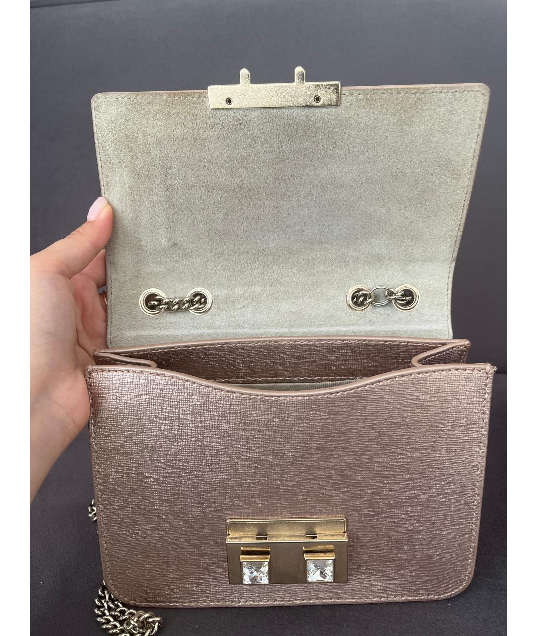 FURLA Розовая сумка через плечо, фото 3