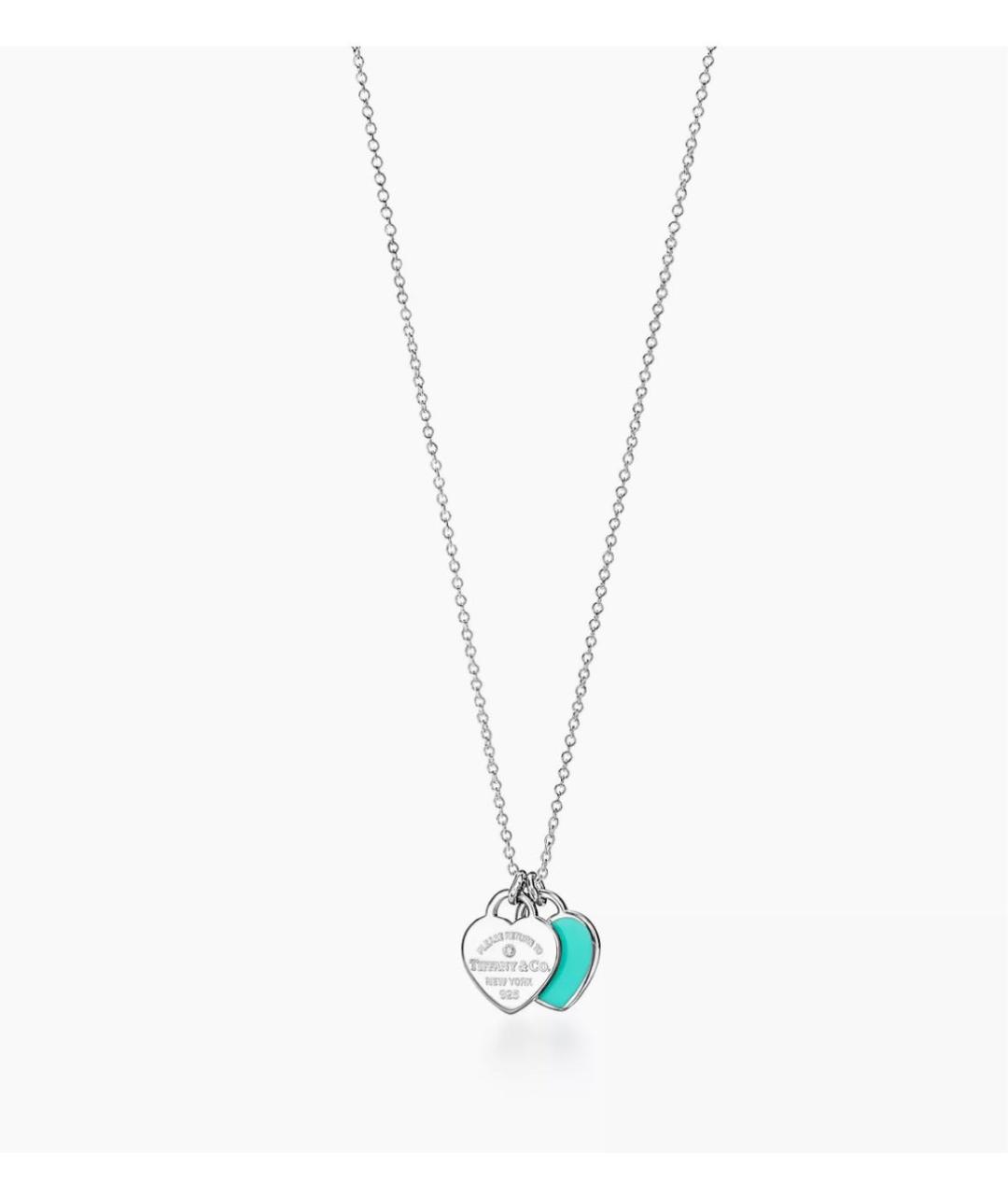 TIFFANY&CO Голубая серебряная подвеска, фото 8