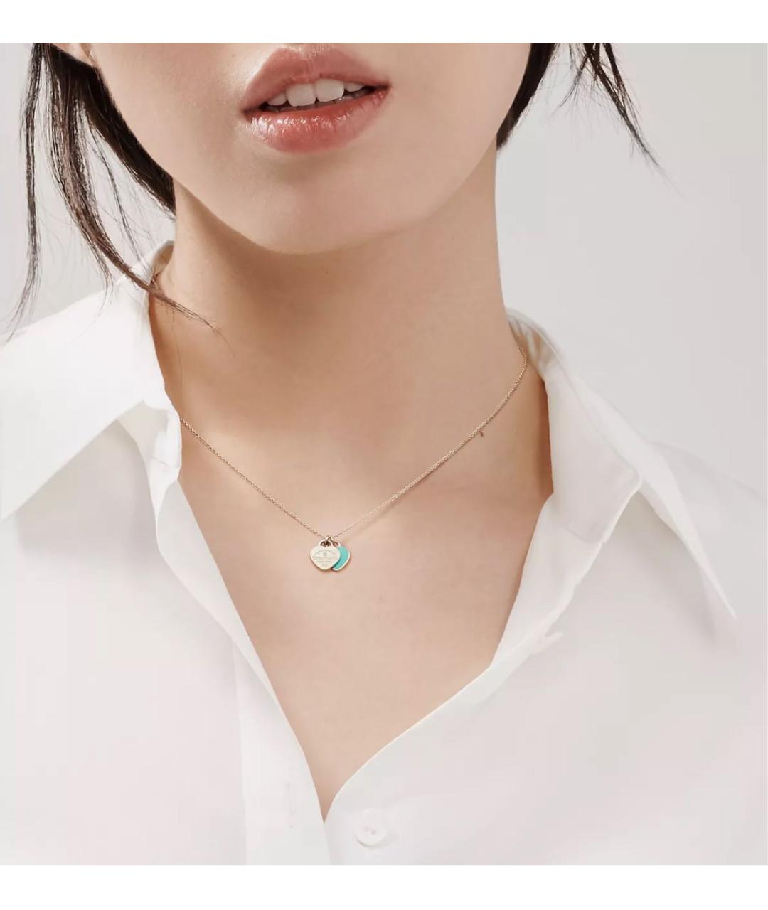 TIFFANY&CO Голубая серебряная подвеска, фото 2
