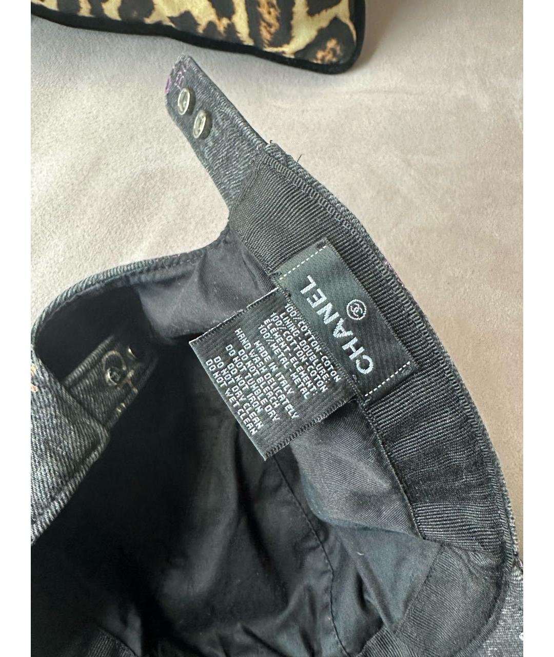 CHANEL Антрацитовая хлопковая кепка, фото 5