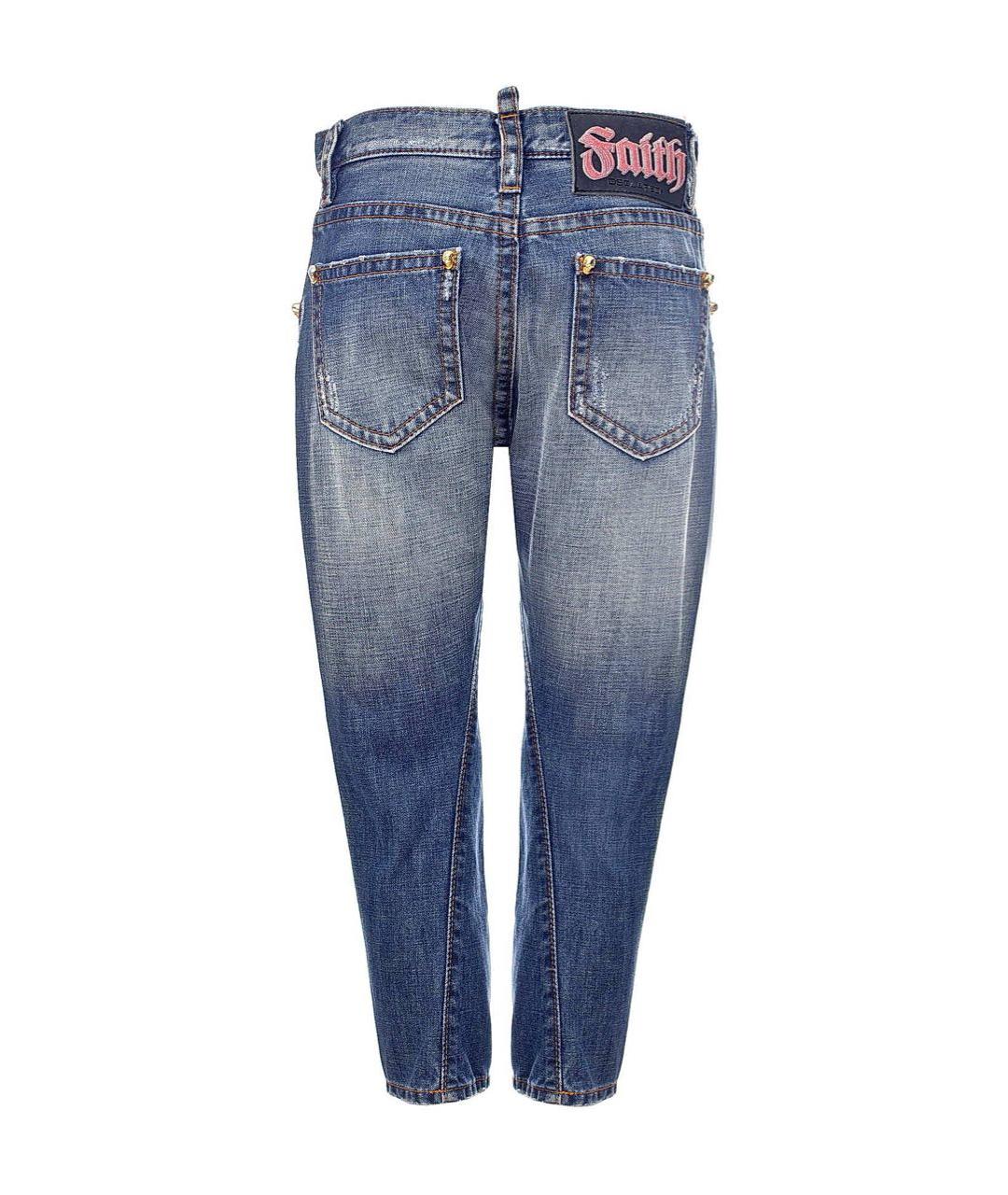 DSQUARED2 Синие хлопковые джинсы слим, фото 2