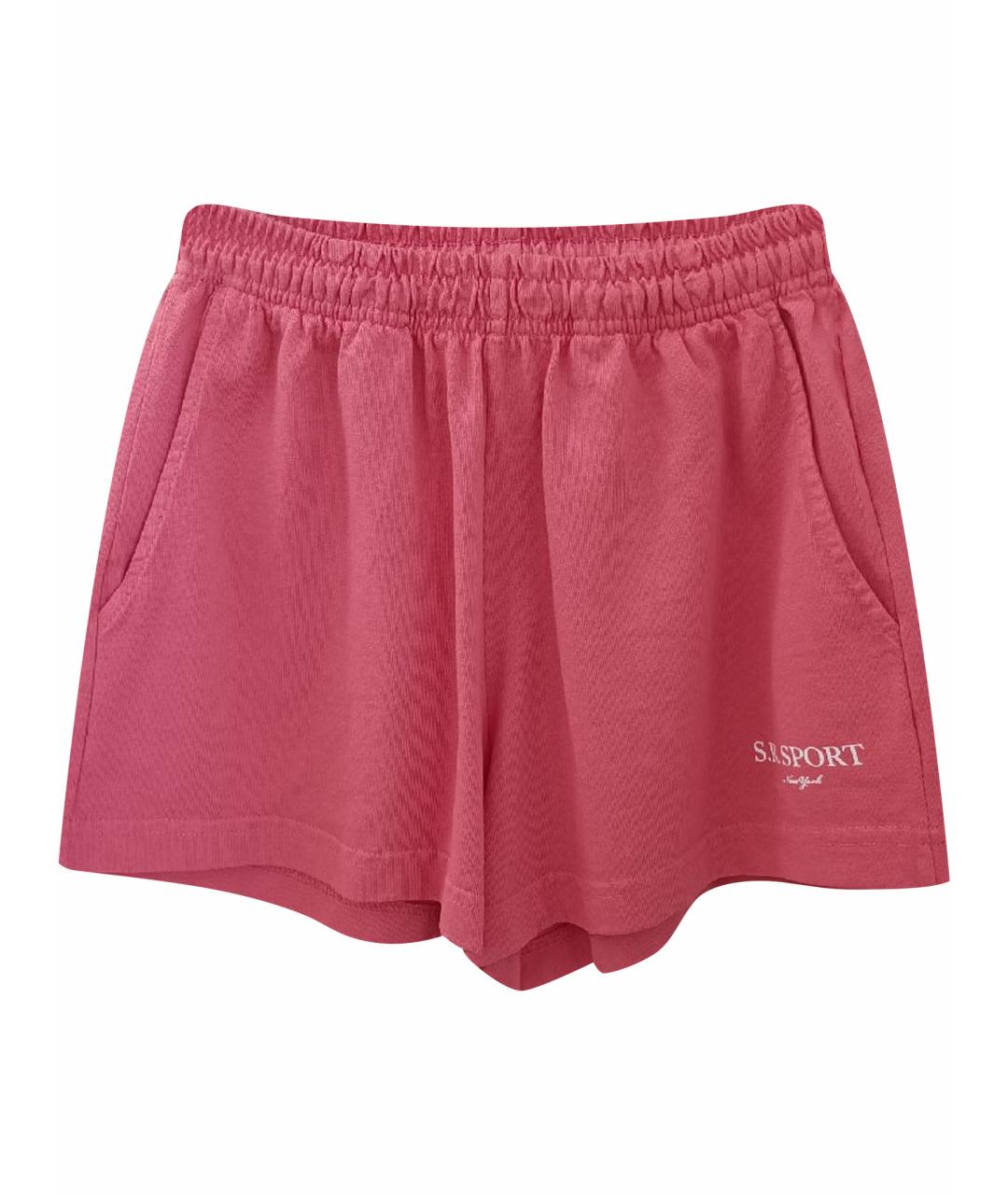 SPORTY AND RICH Розовые хлопковые шорты, фото 1