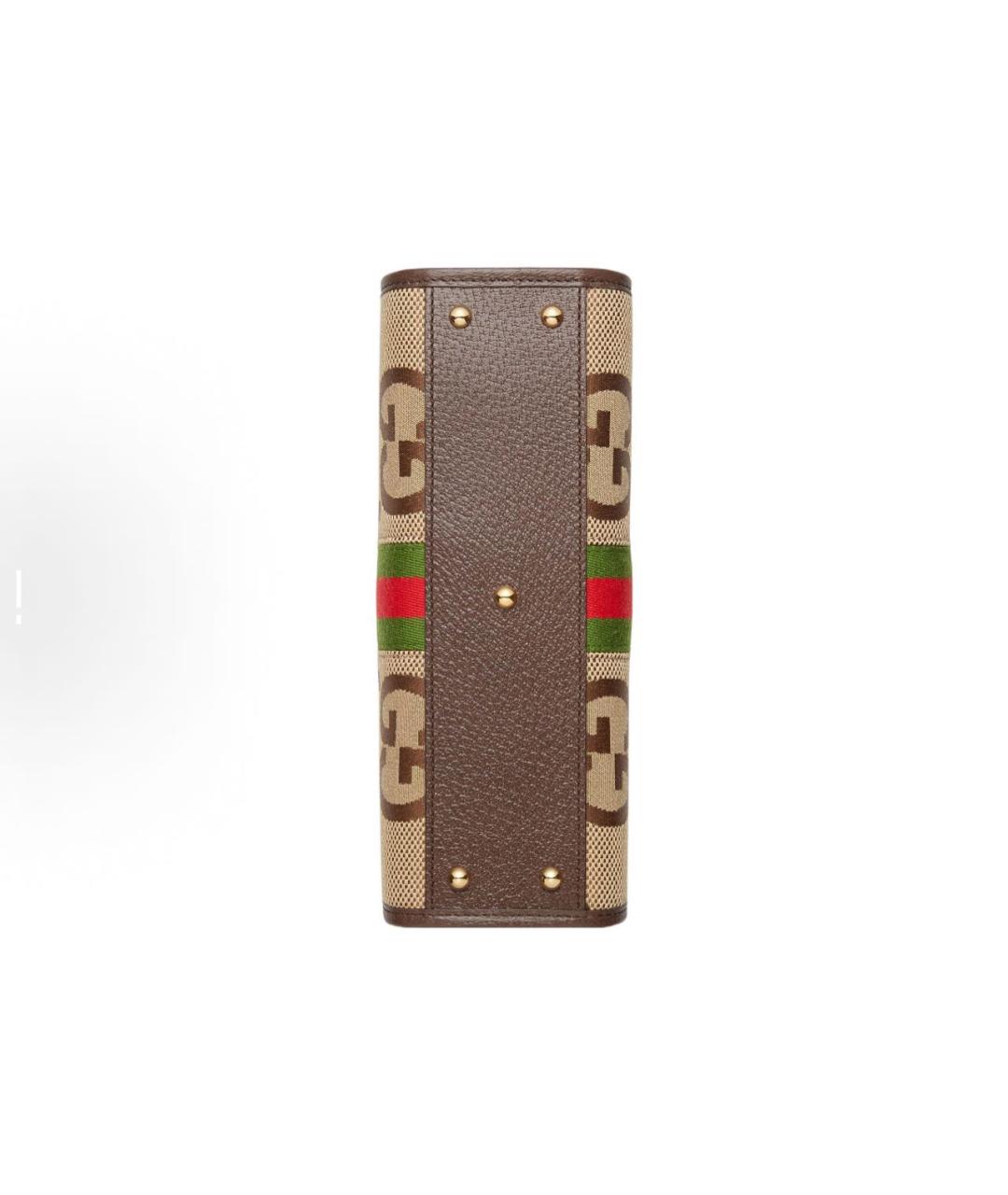 GUCCI Коричневая кожаная сумка через плечо, фото 8